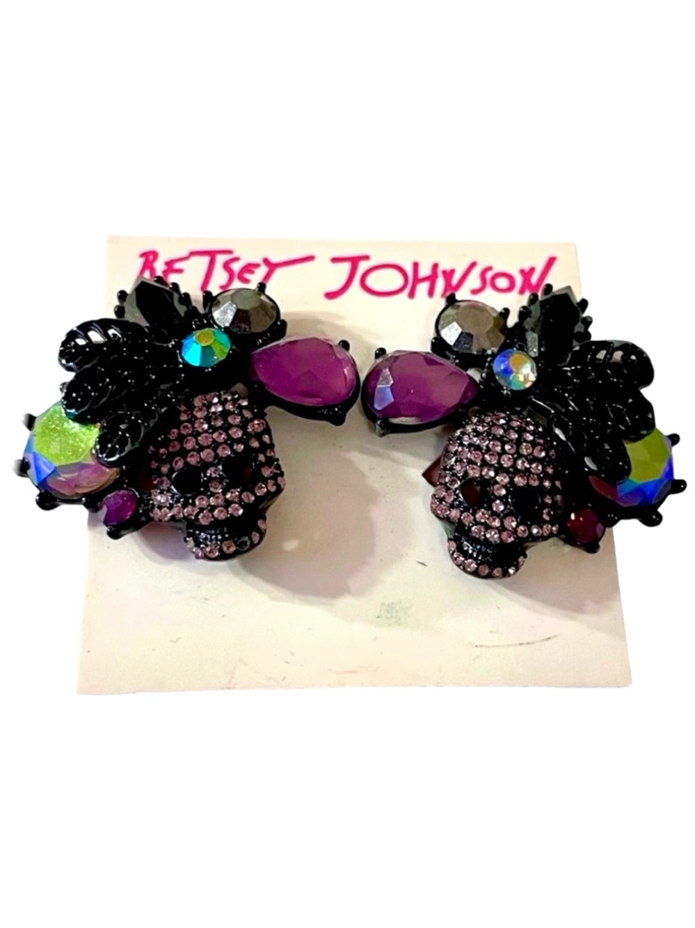 ⚜️ Rare Betsey Johnson Sugar Skull Earrings